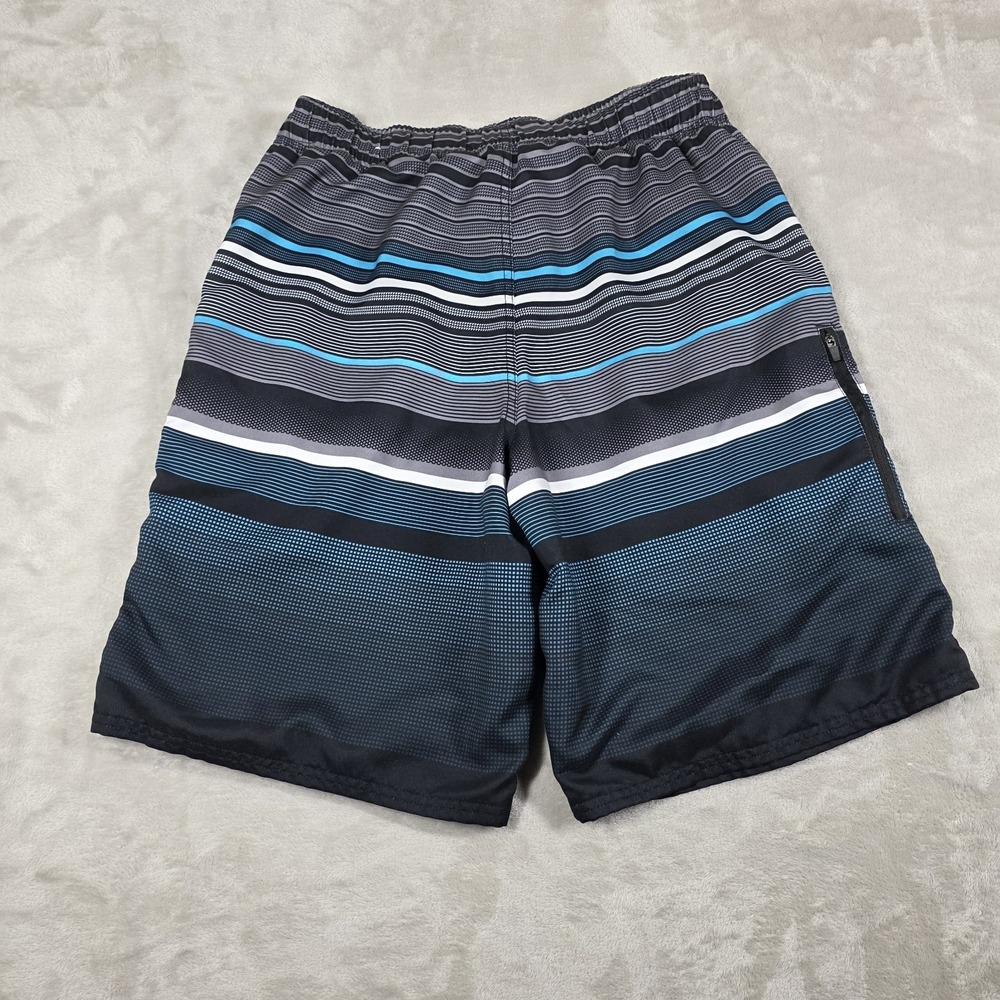 OP Ocean Pacific Mens Surfer Blue Striped Board Swim Shorts Sz M 32-34, Lined - Picture 6 of 9